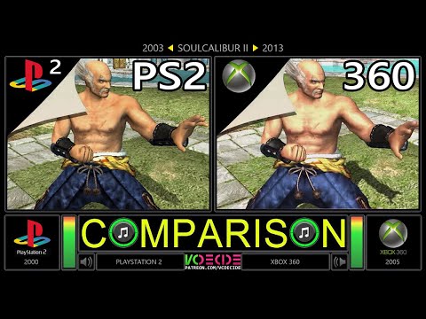 SoulCalibur II (PlayStation 2 vs Xbox 360) Side by Side Comparison