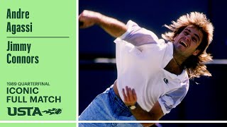 Andre Agassi vs. Jimmy Conners Iconic Full Match | 1989 US Open Quarterfinal