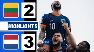 Lithuania vs Netherlands (2-3) Extended HIGHLIGHTS | FIFA World Cup Qualifiers