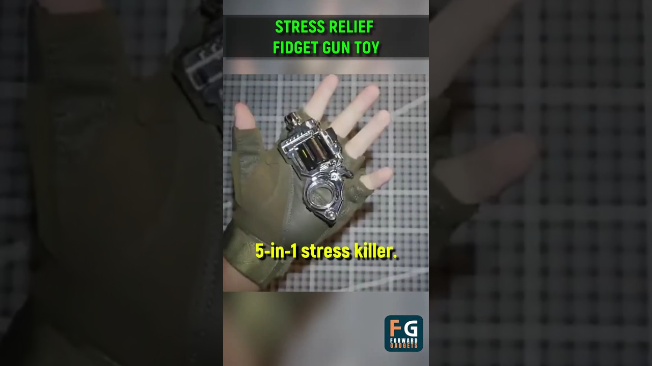 Fidget Gun Toy 🔥 The Ultimate 5-in-1 Stress Relief Gadget | Fidget Spinner Gun #fidgettoys #shorts