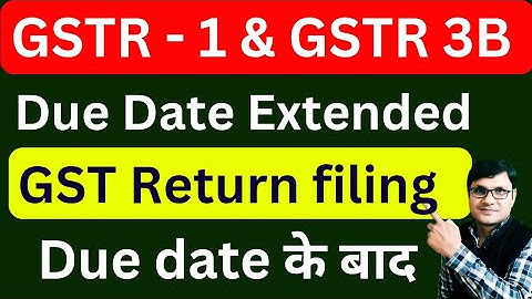 GSTR-1 and GSTR-3B return filing due date extended | GST return update