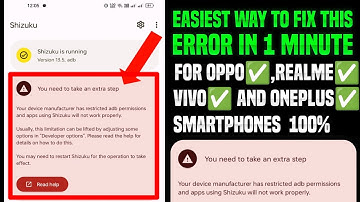You need to take an extra step error shizuku on Android 13