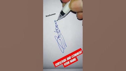 Anshuman name signature style #calligraphy#short#trends#@amit.up74 🙏🙏🙏👈💯♥️♥️♥️