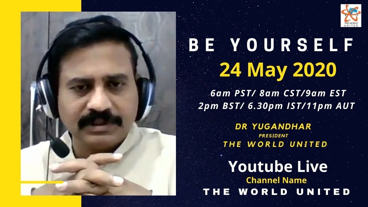 Dr Yugandhar Be YourSELF YouTube