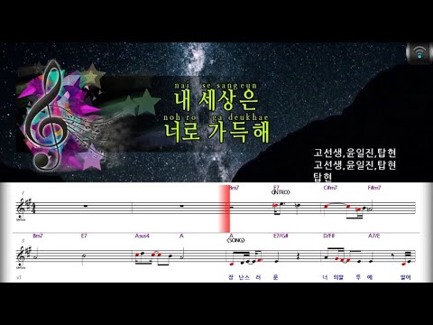 [🎙노래방플리] 탑현 🎶 내세상은너로가득해 karaoke