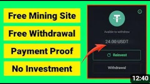 Free $24 USDT Withdraw Proof || Best Free Cloud Mining Website || New Cloud Mining Website 2023