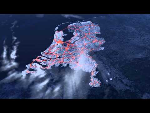 NETHERLANDS FROM ABOVE 2 - Data Visualization of snow plows in a winter storm