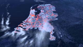 NETHERLANDS FROM ABOVE 2 - Data Visualization of snow plows in a winter storm