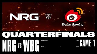 NRG vs. WBG - Game 1 | Quarterfinals Day 1 | 2023 Worlds | NRG vs Weibo Gaming Faw Audi (2023)