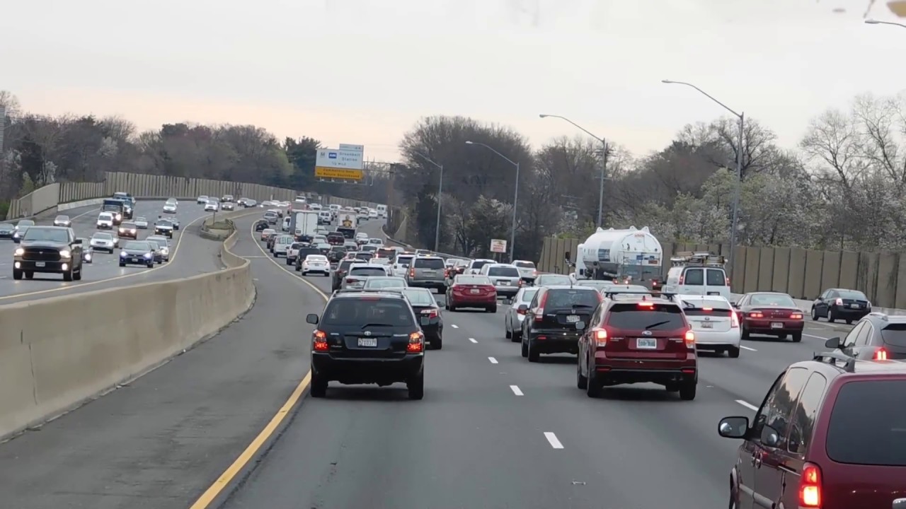 Coach USA Bus Ride from Clarksville Maryland to Washington DC USA