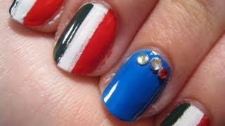 Nail Art TUTORIAL 66 • Italian flag