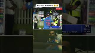 very sad moments 😢 jab Virat Kohli out 93 run IND vs NZ match