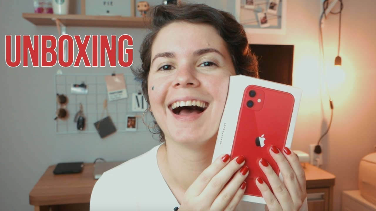Unboxing iPhone 11 Product Red | Da cor da minha unha 🔴