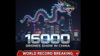🌌 16,000 Drones Light Up China’s Sky! 🇨🇳 World Record Drone Show You Must See 😱✨#worldrecord  #china