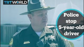 Police stop five-year-old driver on US motorway