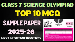 Class 7 Science Olympiad 2025-26 Sample Paper | Important Questions
