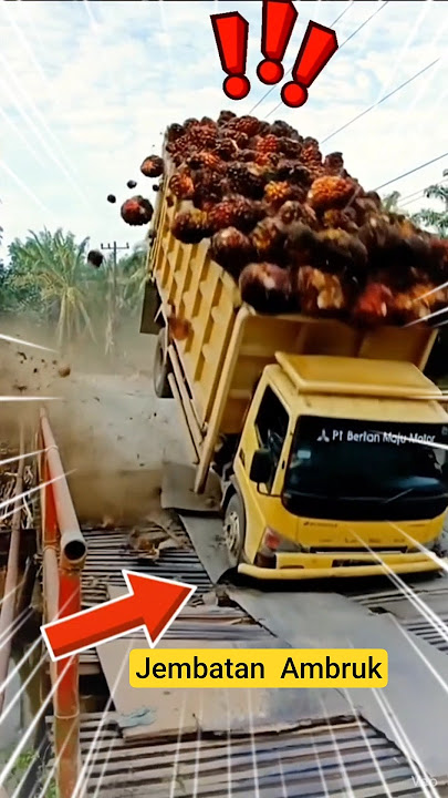 Scary‼️Bridge Collapses, Truck Swerves and Plunges into River😭 #truckcollapses #truck #viral #tre...