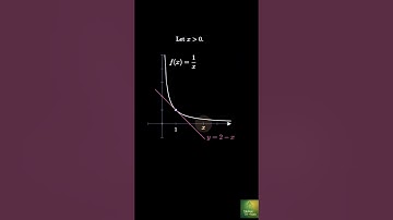 A Beautiful Proof of the Inequality: x + 1/x ≥ 2 | Tangent Line at x = 1 | mediateTOmath