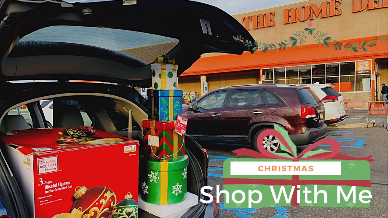 Shop with Me HOME DEPOT Christmas walk through PLUS a HAUL 🎄🎁🎄🎁🎄