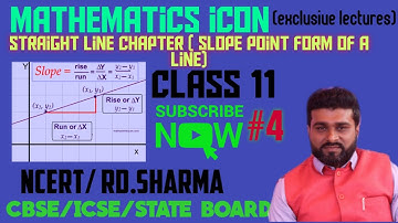 Straight line|| point slope form || class 11|| lecture 4|| concept & problem solving||ncert /RD