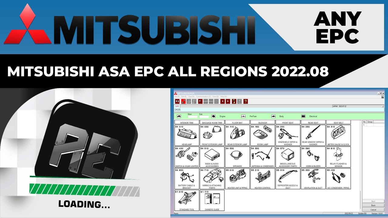 MITSUBISHI ASA EPC ALL REGIONS 2022.08 | INSTALLATION - YouTube