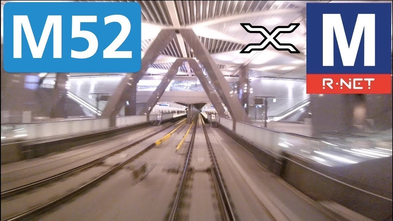 🚇 GVB R-net Amsterdam Metrolijn 52 Cabinerit Noord - Station Zuid - Noord/Zuidlijn - Driver’s view