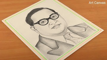 Dr B.R. Ambedkar Drawing With Pencil Sketch / Step by Step / FOR BEGINNERS / lndependence day
