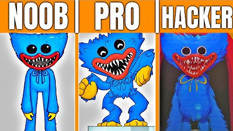 Minecraft pixel art «Huggy Wuggy» (noob VS pro VS hacker) PART 1