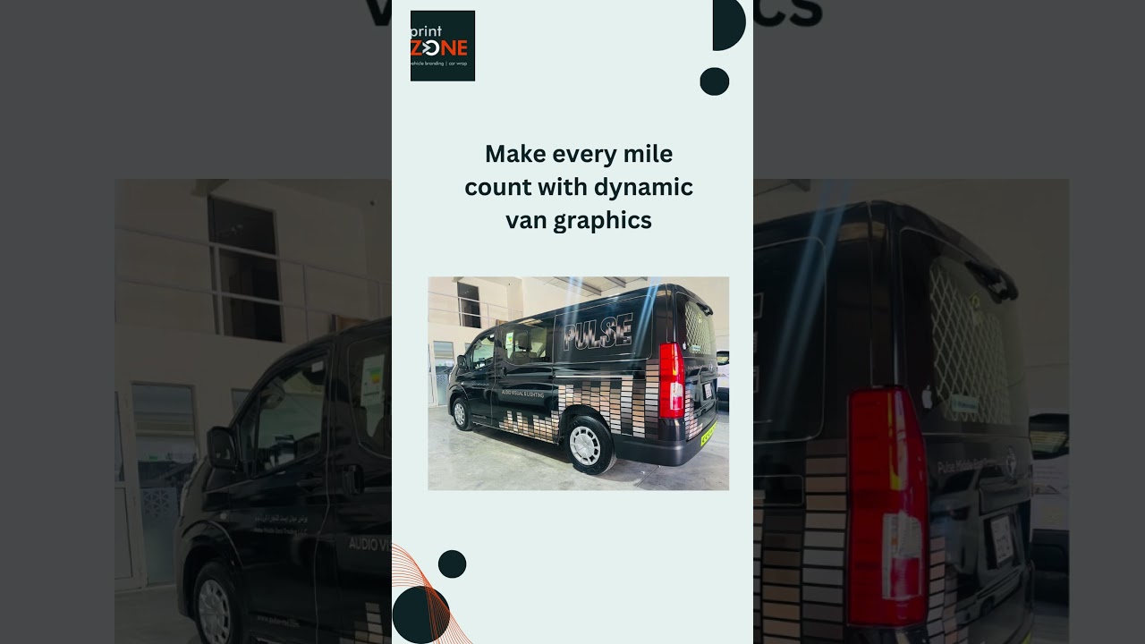 Turn your van into a rolling billboard with Printzone's eye-catching van wraps!