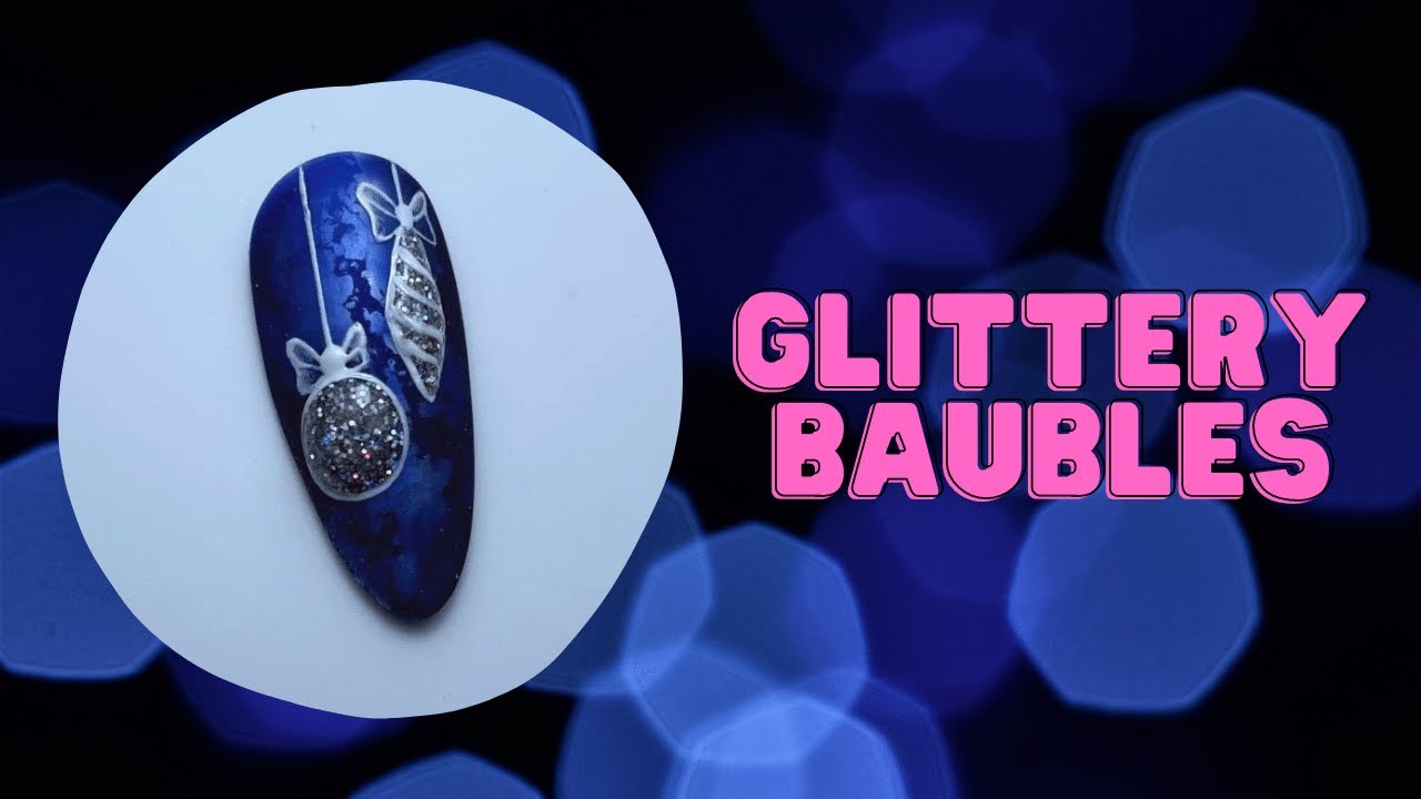 Christmas gel polish bauble design - INK London