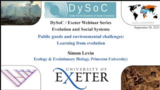 Celebrity Simon Levin : Public goods and environmental challenges: Learning from evolution Profile