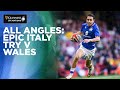 All Angles: Capuozzo and Padovani Combine For Epic Italy Try In Cardiff | 2022 Guinness Six Nations