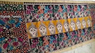 Facial Kalamkari design sarees || Block printing Sarees || Price less than 1200 screenshot 5
