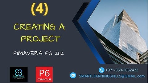 How to Create a Project I Primavera P6 I 21.12 I Beginners Tutorial