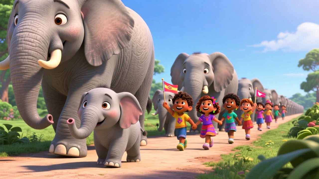 Baby Elephant Parade 🐘🎶 | Kids Learning & Fun Video | Preschool Educational Adventure