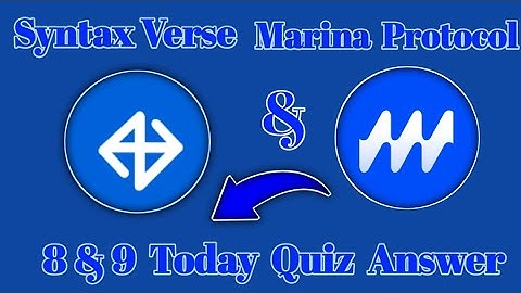 Syntax verse general today quiz 8&9 December|Marina protocol today 8&9 December quiz answer