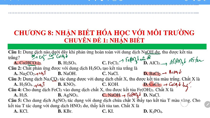 Chuyên đề nhận biết các chất hóa 8