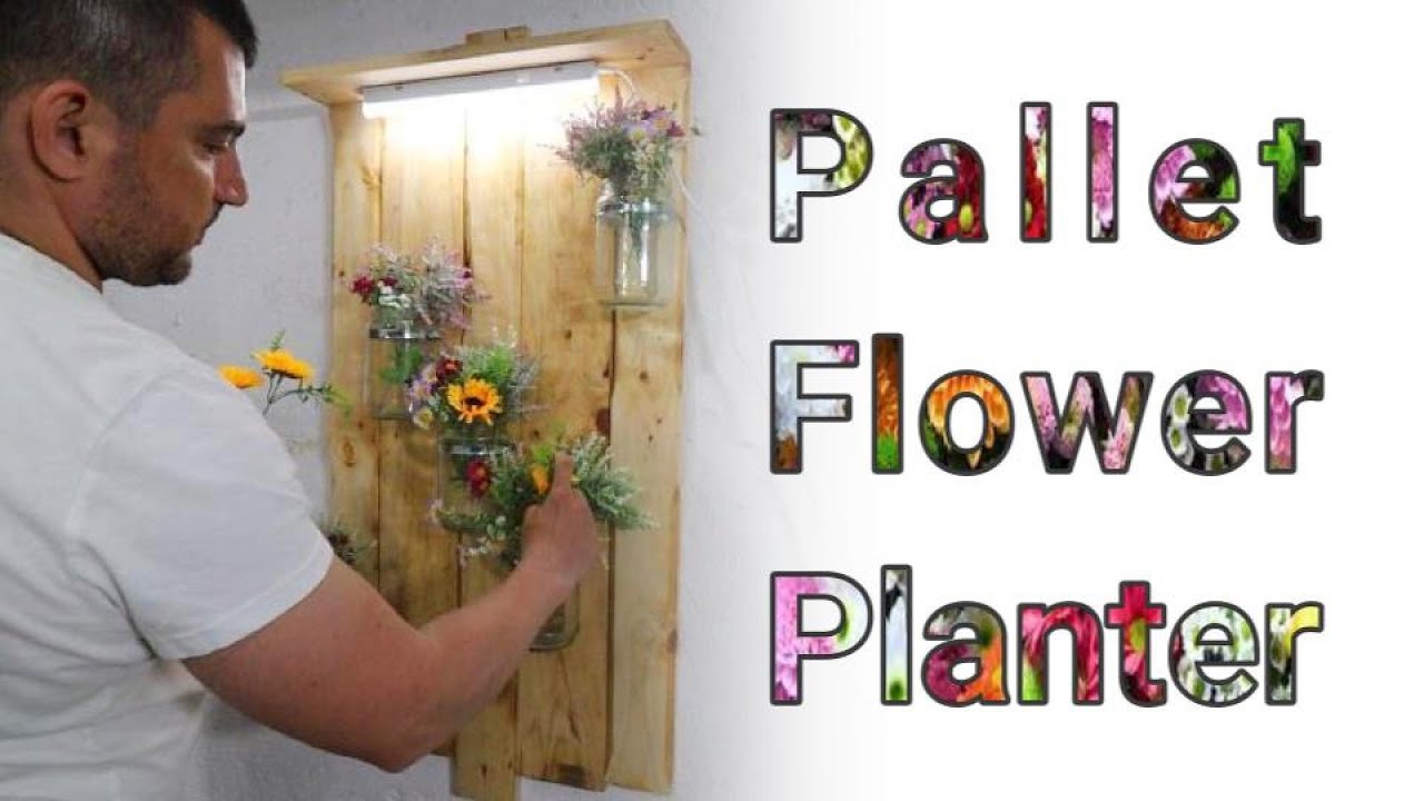 DIY wooden Flower Planter from Pallet ( Wall Decoration )