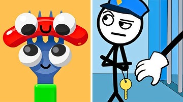 Satisfying Gameplay: FORK N SAUSAGE vs THIEF PUZZLE — ALL Levels Android iOS