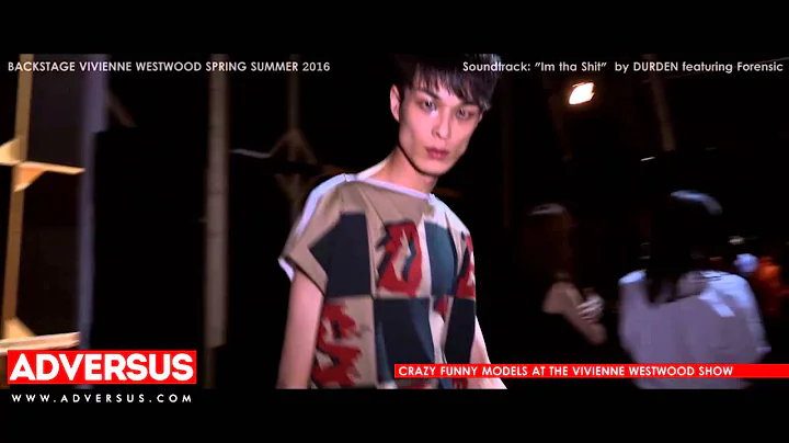 Cool crazy models backstage at the Vivienne Westwo...