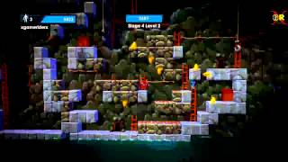 Let's Play Lode Runner Stage 4 Level 1 Gameplay Walkthrough (Xbox 360)