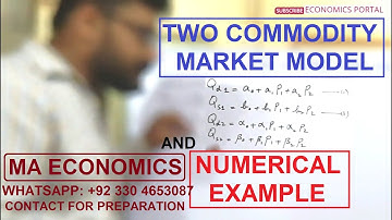 Two commodity market model with numerical example || General equilibrium || MA Economics
