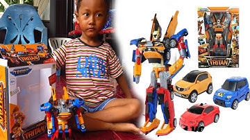 Bongkar Pasang Mainan Tobot Tritan XYZ Gabungan 3 Mobil ( Lagu Tobot ) #MAINANCUTA