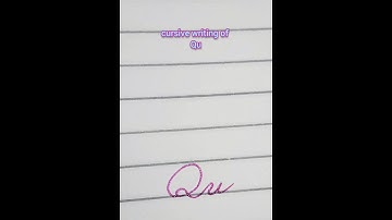 how to write capital Q with a small letter u #cursivewriting #calligraphy #viralshorts
