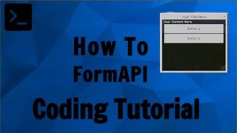 FormAPI Tutorial | Deutsch | Pocketmine