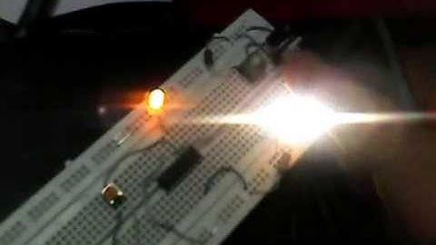 LM324 and LDR sensing reflective object