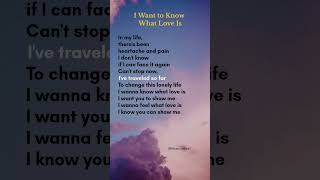 Download Lagu I Want to Know What Love Is - Foreigner lyrics #music #lyrics MP3