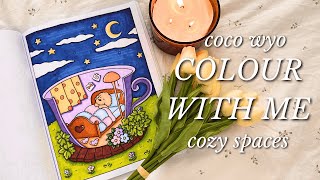 Colour With Me Cozy Spaces Colouring Book by Coco Wyo