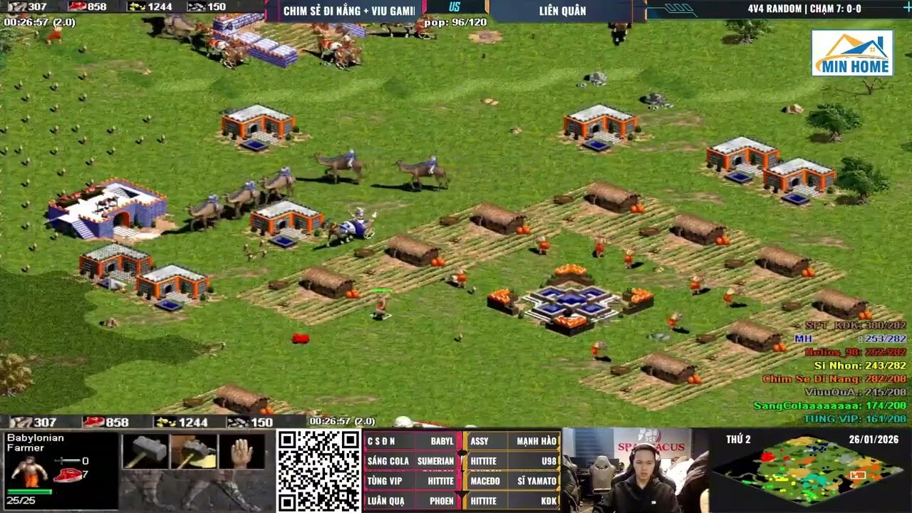 Chim Sẻ Đi Nắng + ViuGaming vs Liên Quân VTM | 4vs4 ramdom | Đấu Trường Thử Thách 2026 #aoe