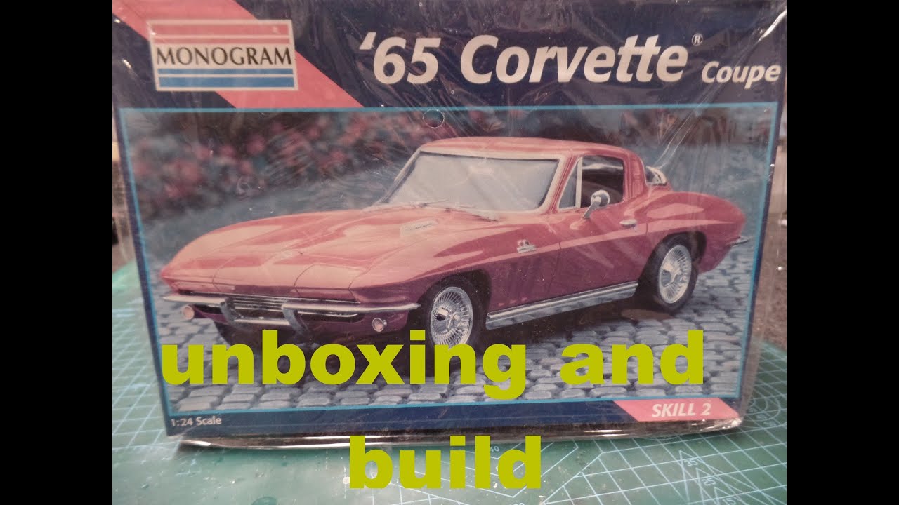 1965 Corvette Coupe Monogram 1:24 Scale Car Kit Unboxing and Build